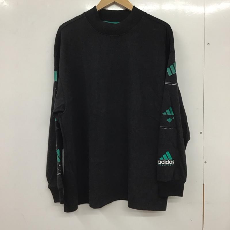 アディダス adidas Tシャツ 長袖 JN4849 EQT GFX TEE Long Sleeve XXL ロゴ、文字 X プリント 黒 / ブラック /  メンズ USED 古着 中古 10134817