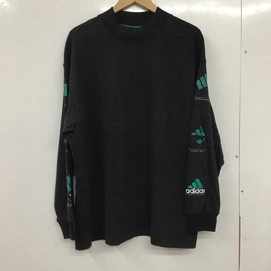 アディダス adidas Tシャツ 長袖 JN4849 EQT GFX TEE Long Sleeve XXL ロゴ、文字 X プリント 黒 / ブラック /  メンズ USED 古着 中古 10134817