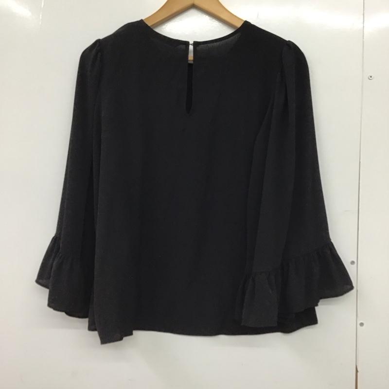 ザラベーシック ZARA BASIC シャツ、ブラウス 七分袖 XS 無地 黒 / ブラック /  レディース USED 古着 中古 10150046