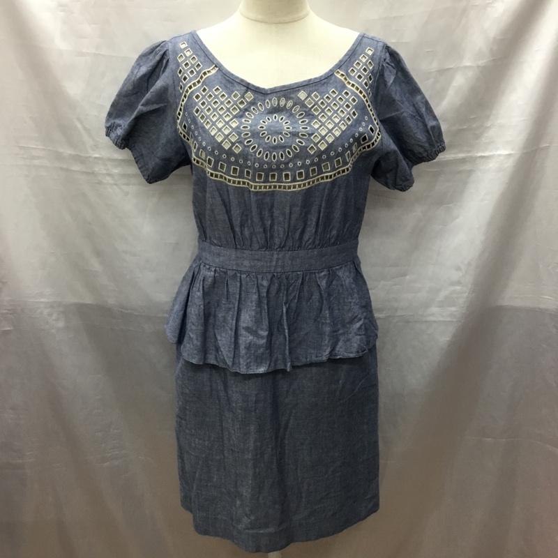 古着 USED ワンピース ミニスカート TSFOP-070 rich M 刺繍 水色 / ライトブルー /  レディース USED 古着 中古 10118489