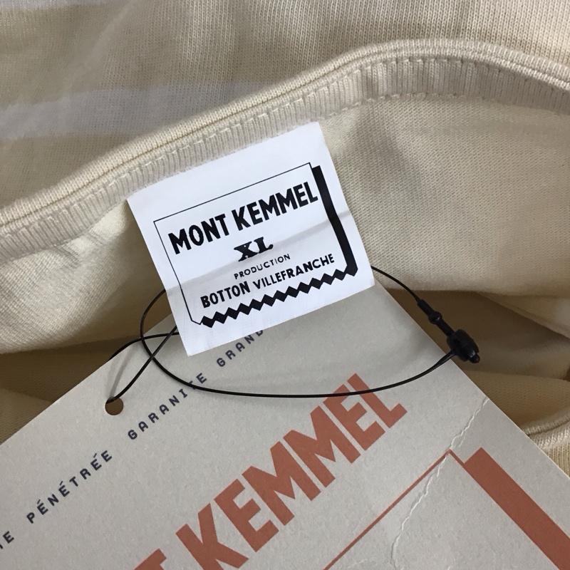 モンケメル MONT KEMMEL カットソー 長袖 長袖カットソー クルーネックカットソー ロングスリーブカットソー プリントTシャツ XL ボーダー柄 ベージュ / ベージュ /  メンズ USED 古着 中古 10114687