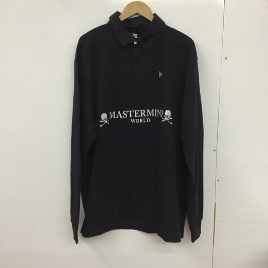 ニューエラ NEW ERA カットソー 長袖 長袖カットソー カラーシャツ プルオーバーシャツ mastermind XXL ロゴ、文字 黒 / ブラック /  メンズ USED 古着 中古 10130713