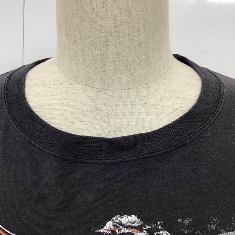 ハーレーダビッドソン Harley-Davidson カットソー 長袖 長袖カットソー クルーネックカットソー 長袖Tシャツ ロングスリーブカットソー XL プリント 黒 / ブラック /  メンズ USED 古着 中古 10111629