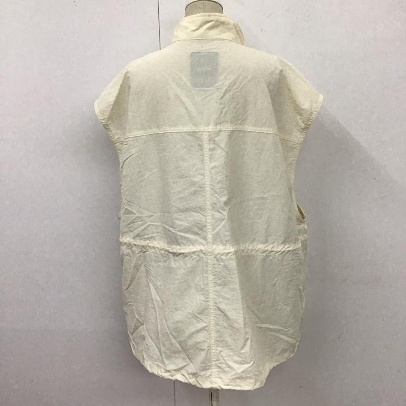 ダブルクローゼット w closet ベスト ベスト ジップアップベスト ノースリーブカットソー ナイロンベスト 無地 アイボリー / アイボリー /  レディース USED 古着 中古 10115236