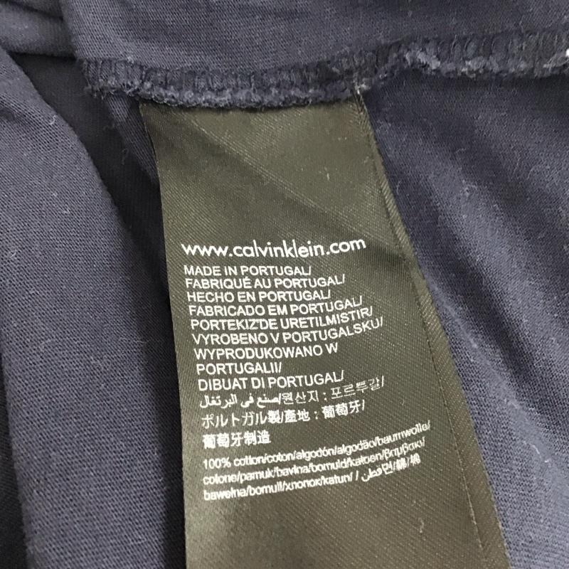 カルヴァン クライン ジーンズ Calvin Klein Jeans Tシャツ 長袖 半袖カットソー プリントTシャツ クルーネックカットソー S ロゴ、文字 紺 / ネイビー /  メンズ USED 古着 中古 10132796