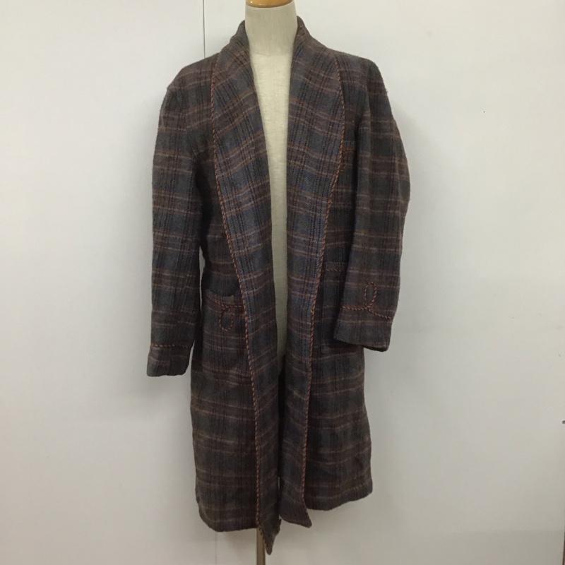古着 USED コート コート一般 ロングコート ロングジャケット カラージャケット アウター 38 チェック マルチカラー / マルチカラー /  レディース USED 古着 中古 10108653