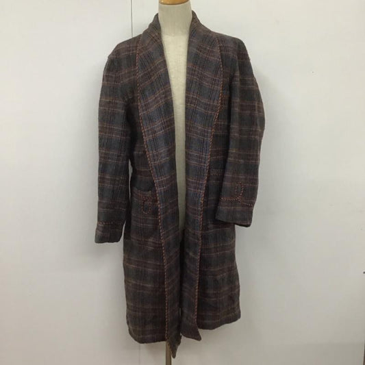 古着 USED コート コート一般 ロングコート ロングジャケット カラージャケット アウター 38 チェック マルチカラー / マルチカラー /  レディース USED 古着 中古 10108653