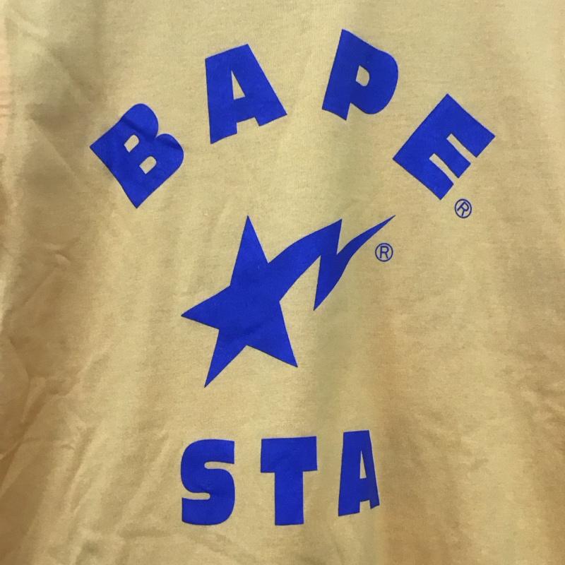 アベイシングエイプ A BATHING APE カットソー 長袖 長袖カットソー プリントカットソー クルーネック リバーシブル ロゴ、文字 橙 / オレンジ /  メンズ USED 古着 中古 10148214