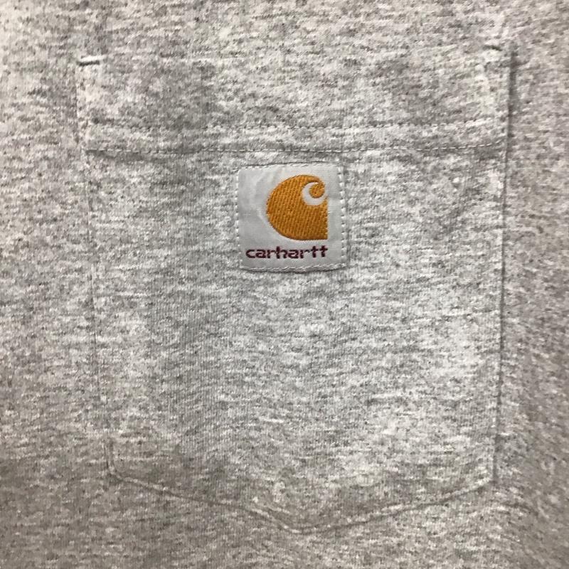 カーハート Carhartt Tシャツ 半袖 半袖カットソー プリントTシャツ クルーネックカットソー XXL ロゴ、文字 灰 / グレー /  メンズ USED 古着 中古 10131236
