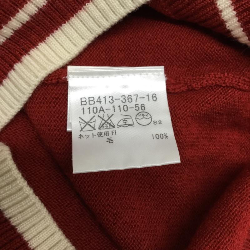 バーバリーロンドン Burberry London ニット、セーター 長袖 長袖ニットカットソー ニット セーター クルーネックニット 110cm ロゴ、文字 赤 / レッド /  ボーイズ USED 古着 中古 10116534