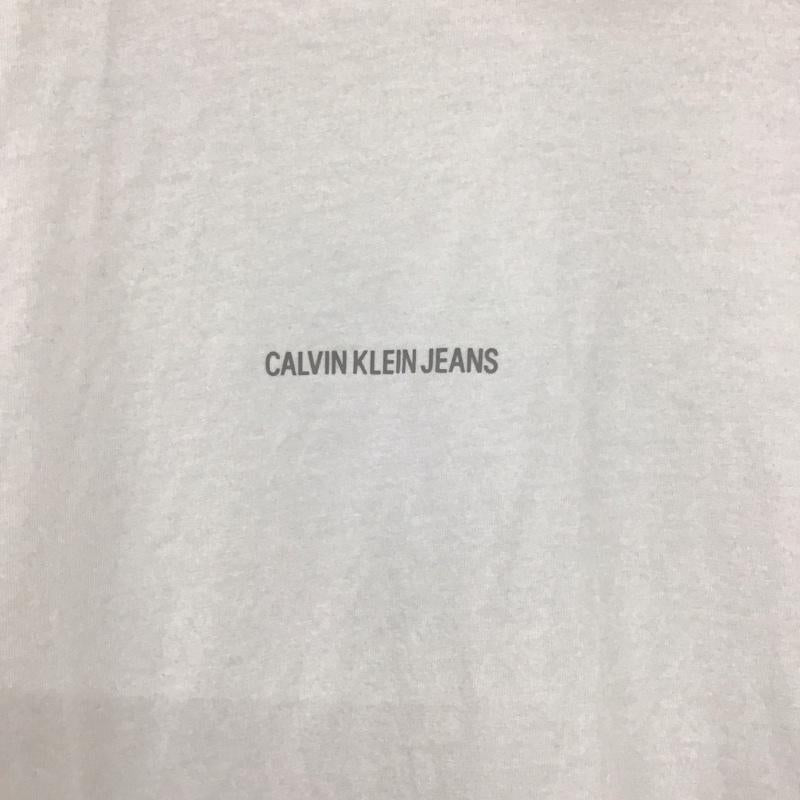 カルヴァン クライン ジーンズ Calvin Klein Jeans カットソー 長袖 長袖カットソー プリントカットソー M ロゴ、文字 白 / ホワイト /  メンズ USED 古着 中古 10139875