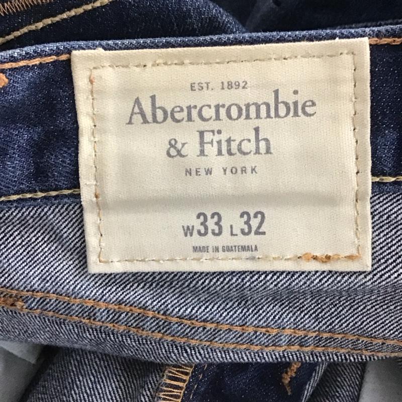 アバクロンビーアンドフィッチ ABERCROMBIE&FITCH パンツ デニム、ジーンズ デニムパンツ スリムパンツ カジュアルパンツ 33インチ 無地 インディゴ / インディゴ /  メンズ USED 古着 中古 10141823