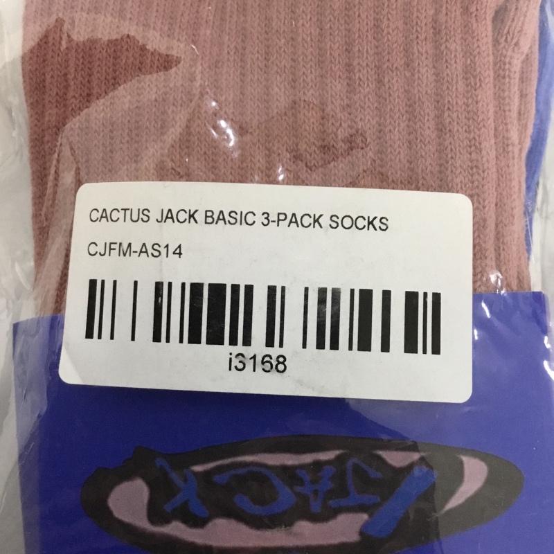 カクタスジャック Cactus Jack ファッション小物 ファッション小物 BASIC 3-PACK SOCKS 靴下 三足セット CJFM-AS14 ロゴ、文字 黒 / ブラック / X 青 / ブルー / X 桃 / ピンク /  メンズ USED 古着 中古 10131202