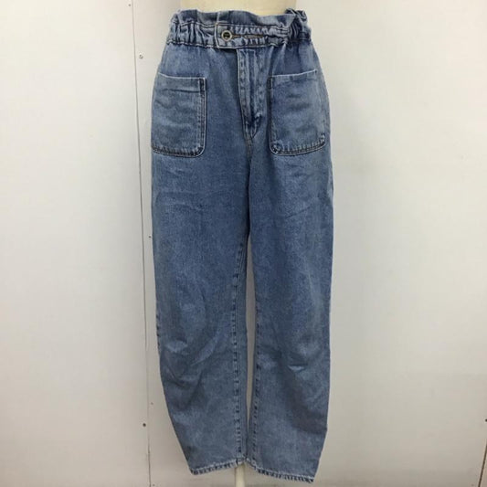 ザラ ZARA パンツ デニム、ジーンズ 5862 059 406 ウエストギャザー ハイウエスト 無地 青 / ブルー /  レディース USED 古着 中古 10109725