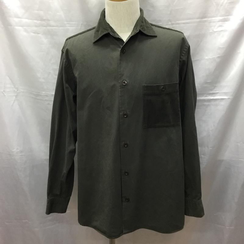 ブルーワーク BLUE WORK シャツ、ブラウス 長袖 長袖シャツ カラーシャツ ポケットシャツ 長袖カットソー トゥモローランド S 無地 カーキ / カーキ /  メンズ USED 古着 中古 10117522