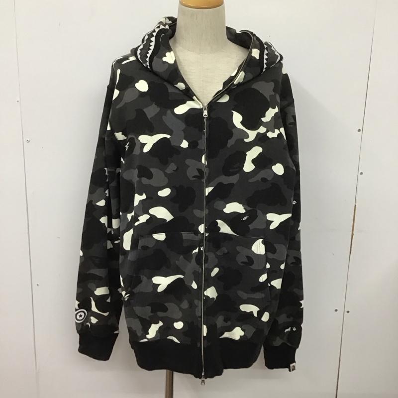 アベイシングエイプ A BATHING APE パーカー 長袖 ジップアップパーカー 長袖パーカー フード付きパーカー カモフラージュ柄・迷彩 白 / ホワイト / X 黒 / ブラック / X 灰 / グレー /  メンズ USED 古着 中古 10107440