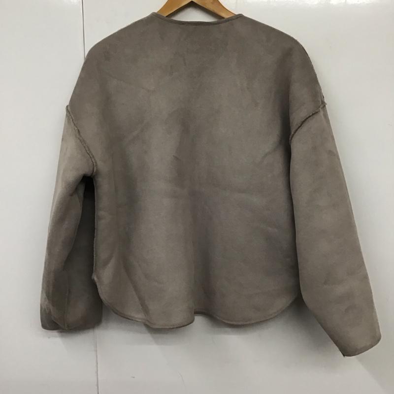 ザラ ZARA ジャケット、上着 ジャンパー、ブルゾン リバーシブル ムートン ボア M 無地 ベージュ / ベージュ /  レディース USED 古着 中古 10130402