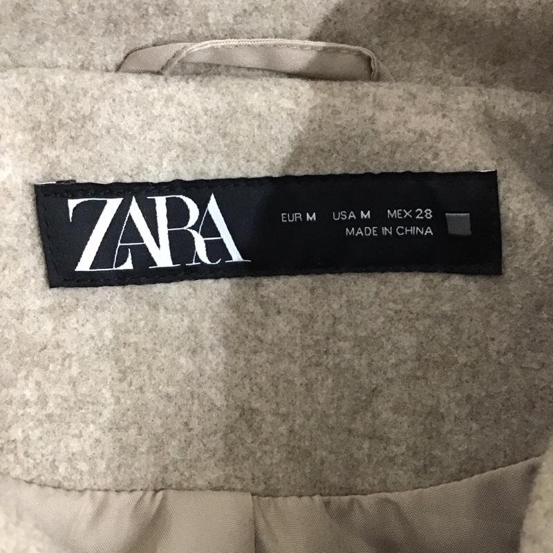 ザラ ZARA ジャケット、上着 ジャンパー、ブルゾン 3046 787 704 フルジップ ショート丈 M 無地 ベージュ / ベージュ /  レディース USED 古着 中古 10124984