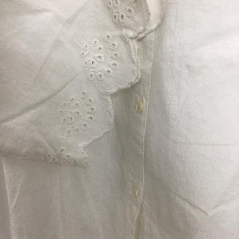 サマンサモスモスブルー Samansa Mos2 blue シャツ、ブラウス 半袖 FREE 無地 白 / ホワイト /  レディース USED 古着 中古 10147899