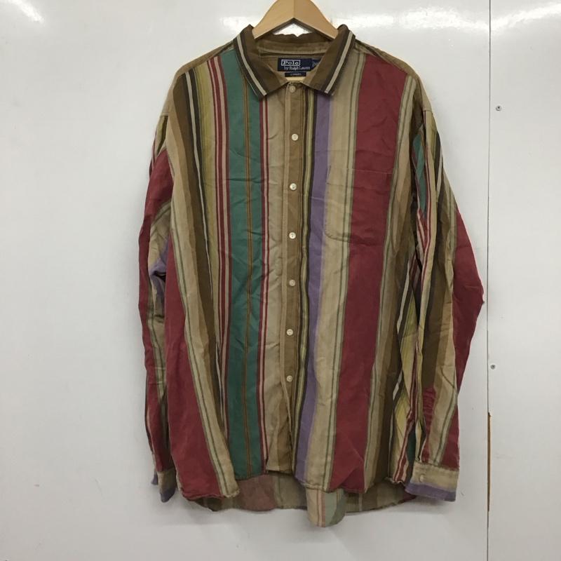ポロバイラルフローレン Polo by RALPH LAUREN シャツ、ブラウス 長袖 長袖シャツ ストライプシャツ カラーシャツ XXL ストライプ マルチカラー / マルチカラー /  メンズ USED 古着 中古 10137086