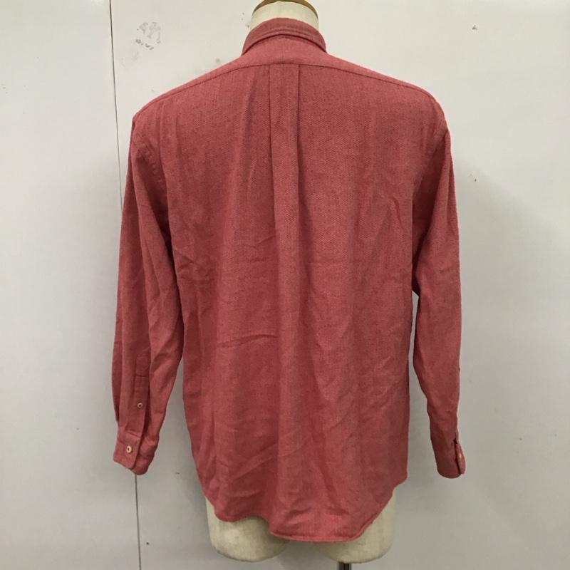チャップスラルフローレン CHAPSRALPHLAUREN シャツ、ブラウス 長袖 1535-3836 ヘリンボーン 胸ポケット M ワンポイント 桃 / ピンク /  メンズ USED 古着 中古 10123297