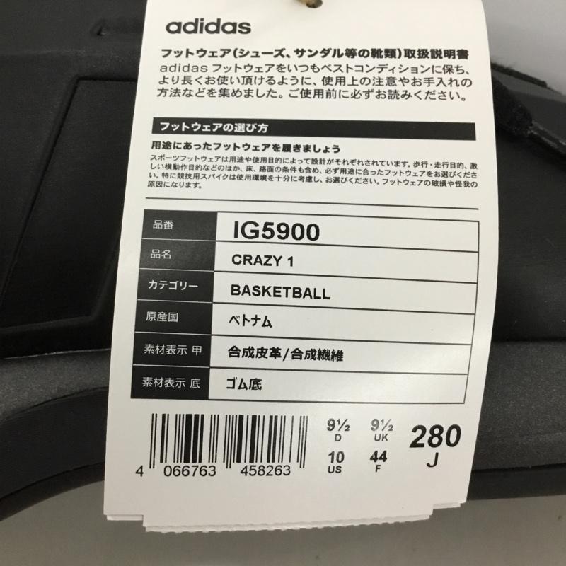 アディダス adidas スニーカー スニーカー IG5900 CRAZY 1 28cm 箱有 28.0cm ロゴ、文字 黒 / ブラック /  メンズ USED 古着 中古 10130177