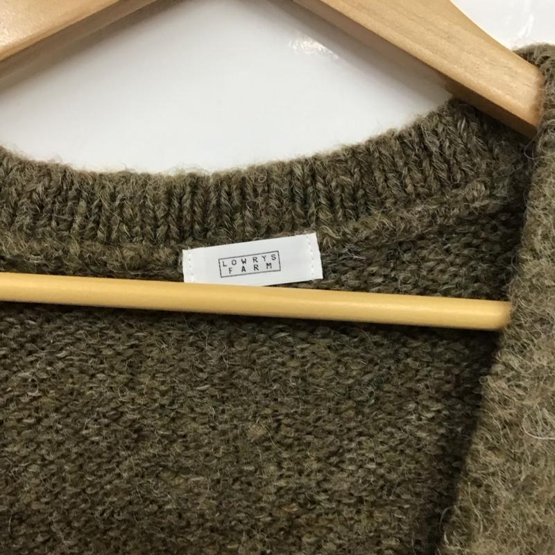 ローリーズファーム LOWRYS FARM カーディガン 長袖 FREE 無地 カーキ / カーキ /  レディース USED 古着 中古 10131564