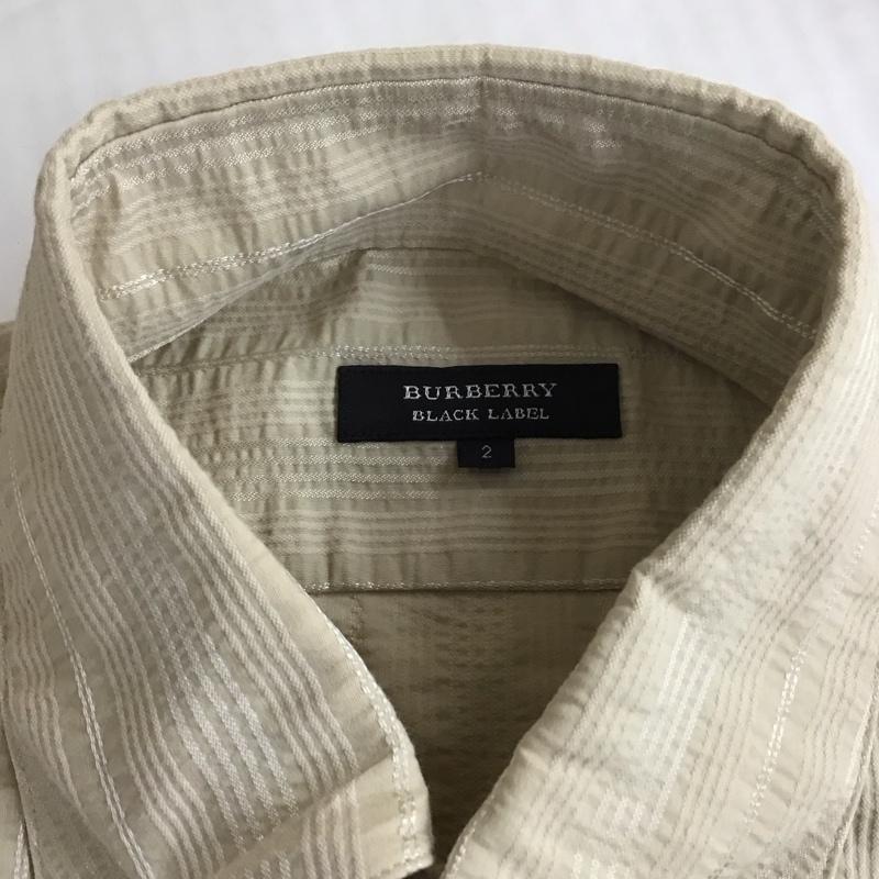 バーバリーブラックレーベル BURBERRY BLACK LABEL シャツ、ブラウス 半袖 BMW22-214-42 ワークシャツ 2 ワンポイント ベージュ / ベージュ /  メンズ USED 古着 中古 10113079