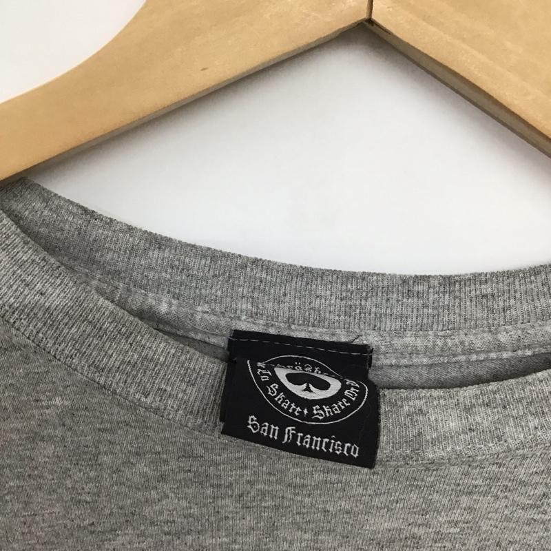 スラッシャー THRASHER Tシャツ 半袖 半袖カットソー プリントTシャツ クルーネックカットソー L ロゴ、文字 灰 / グレー /  メンズ USED 古着 中古 10144187