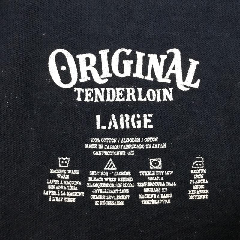 テンダーロイン TENDERLOIN Tシャツ 半袖 半袖カットソー プリントTシャツ クルーネックカットソー L プリント 紺 / ネイビー /  メンズ USED 古着 中古 10115159