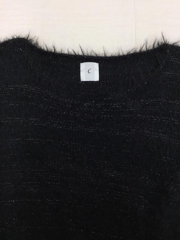 オペークドットクリップ OPAQUE.CLIP ニット、セーター 長袖 637-17081 M  黒 / ブラック /  レディース USED 古着 中古 10142215