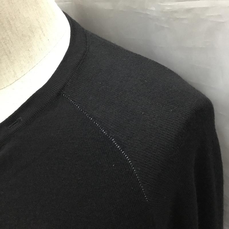 バーバリーブラックレーベル BURBERRY BLACK LABEL ニット、セーター 長袖 2 無地 黒 / ブラック /  メンズ USED 古着 中古 10121814