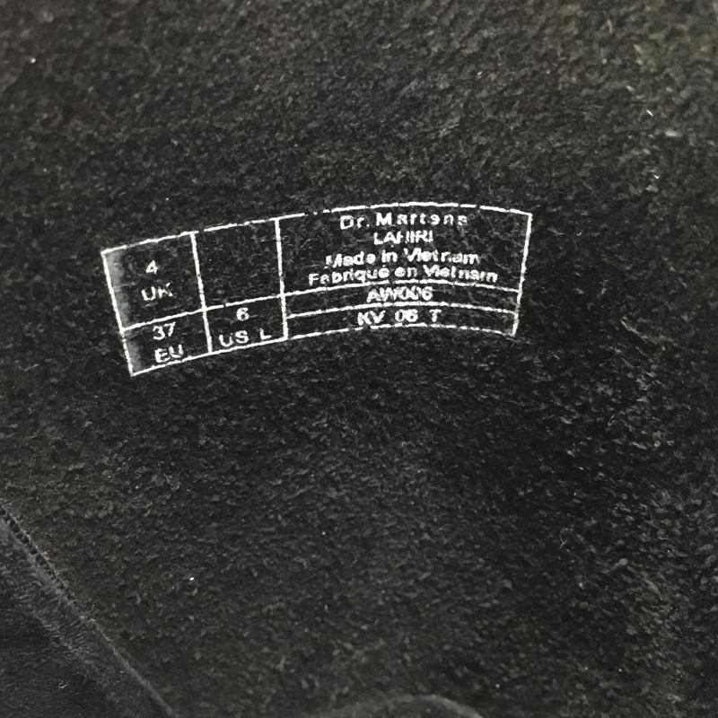 ドクターマーチン Dr.Martens ブーツ 一般 AW006 UK4 ロングブーツ サイドファスナー US：6 無地 黒 / ブラック /  レディース USED 古着 中古 10106873