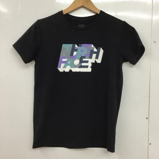 ザノースフェイス THE NORTH FACE Tシャツ 半袖 NTW31904 S/S TNF ROCK 3D Tee M ロゴ、文字 X プリント 黒 / ブラック /  レディース USED 古着 中古 10130285