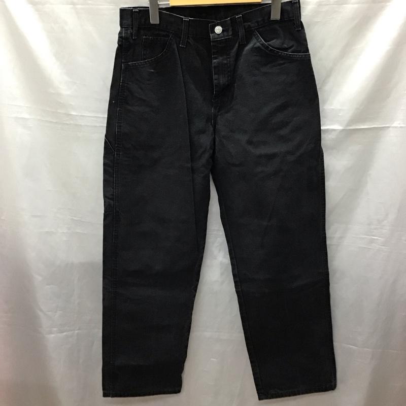 ディッキーズ Dickies パンツ デニム、ジーンズ デニムジーンズ ワイドパンツ ストレートパンツ 32インチ 無地 黒 / ブラック /  メンズ USED 古着 中古 10116210