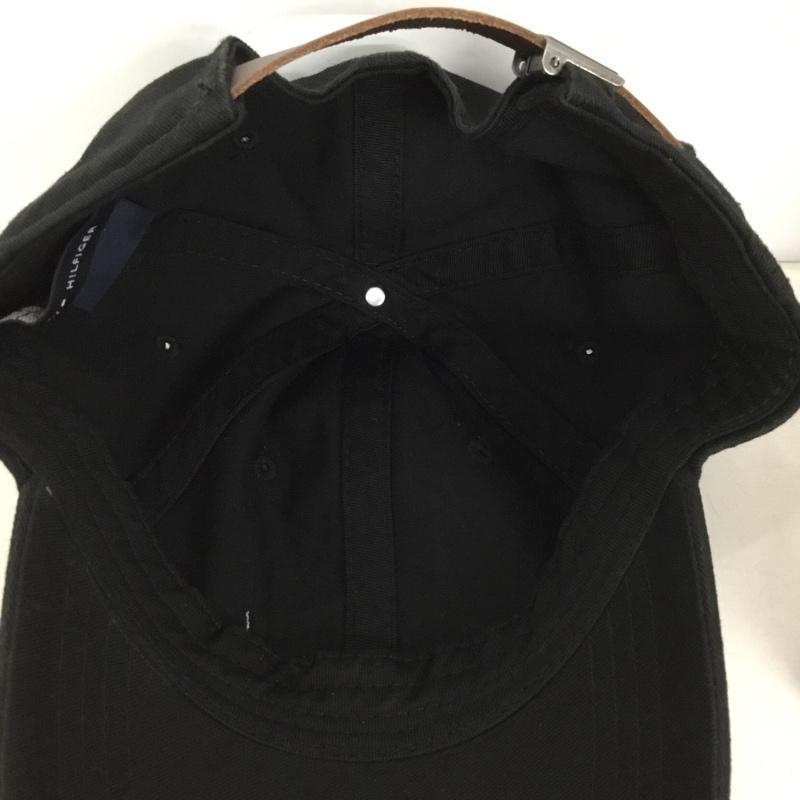トミーヒルフィガー TOMMY HILFIGER 帽子 キャップ コットン ロゴ、文字 黒 / ブラック /  メンズ USED 古着 中古 10130215