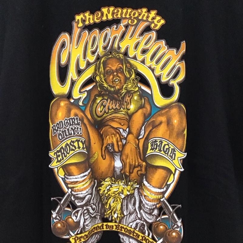 エロスティカ EROSTiKA Tシャツ 半袖 クルーネック コットン XL プリント 黒 / ブラック /  メンズ USED 古着 中古 10123378