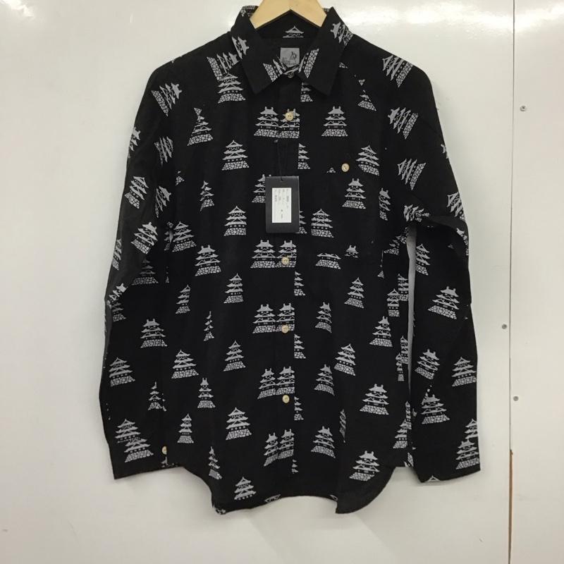 ゴースローキャラバン go slow caravan シャツ、ブラウス 長袖 360245 長袖シャツ プリントシャツ 4 プリント 黒 / ブラック /  メンズ USED 古着 中古 10138168
