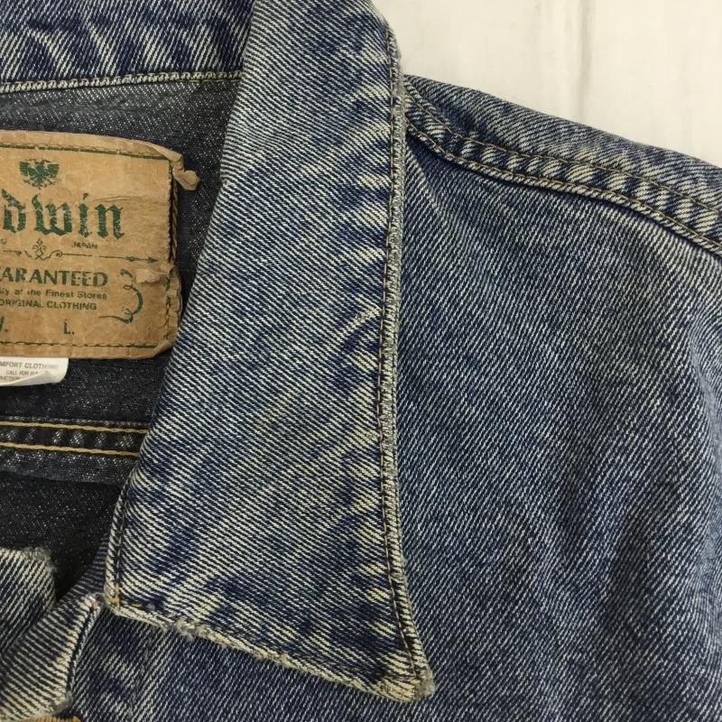エドウィン EDWIN ジャケット、上着 ジャケット、ブレザー デニムジャケット L 無地 青 / ブルー /  メンズ USED 古着 中古 10135987
