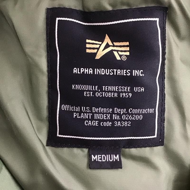 アルファインダストリー Alpha Industries ジャケット、上着 ジャンパー、ブルゾン ジップアップジャケット ジャンパー ジャケット ミリタリージャケット アウター M 無地 カーキ / カーキ /  メンズ USED 古着 中古 10124157