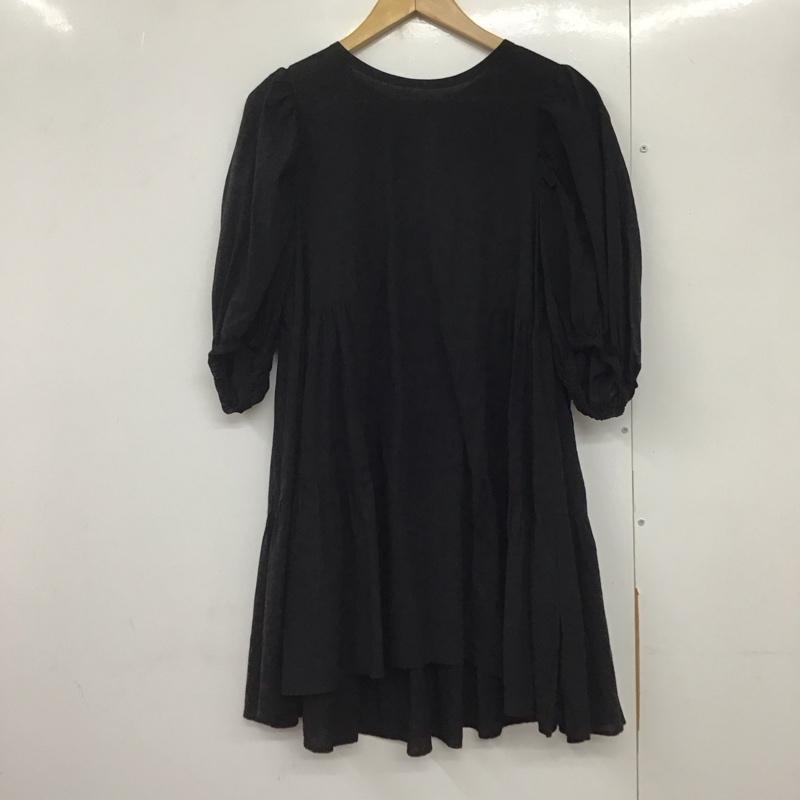 ローリーズファーム LOWRYS FARM ワンピース ミニスカート FREE 無地 黒 / ブラック /  レディース USED 古着 中古 10142136