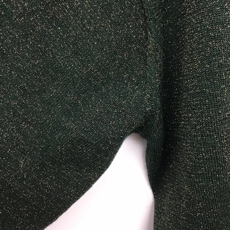 スライ SLY カットソー 長袖 030AAZ70-0480 LAMEBALLOONSLEEVEハイゲージトップス FREE 無地 緑 / グリーン /  レディース USED 古着 中古 10140466