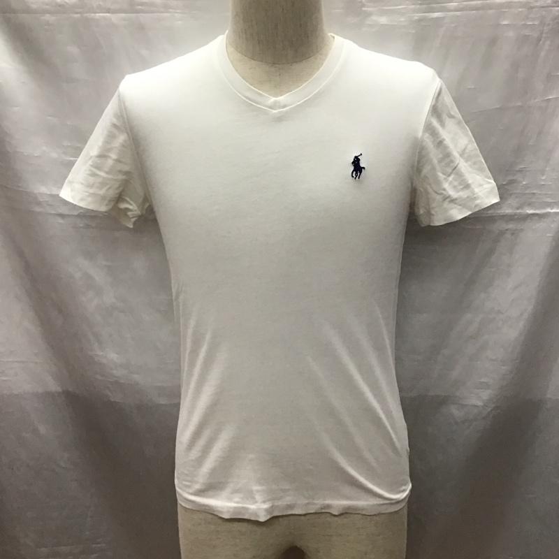 ポロラルフローレン POLO RALPH LAUREN Tシャツ 半袖 Vネック XS 無地 白 / ホワイト /  メンズ USED 古着 中古 10123404
