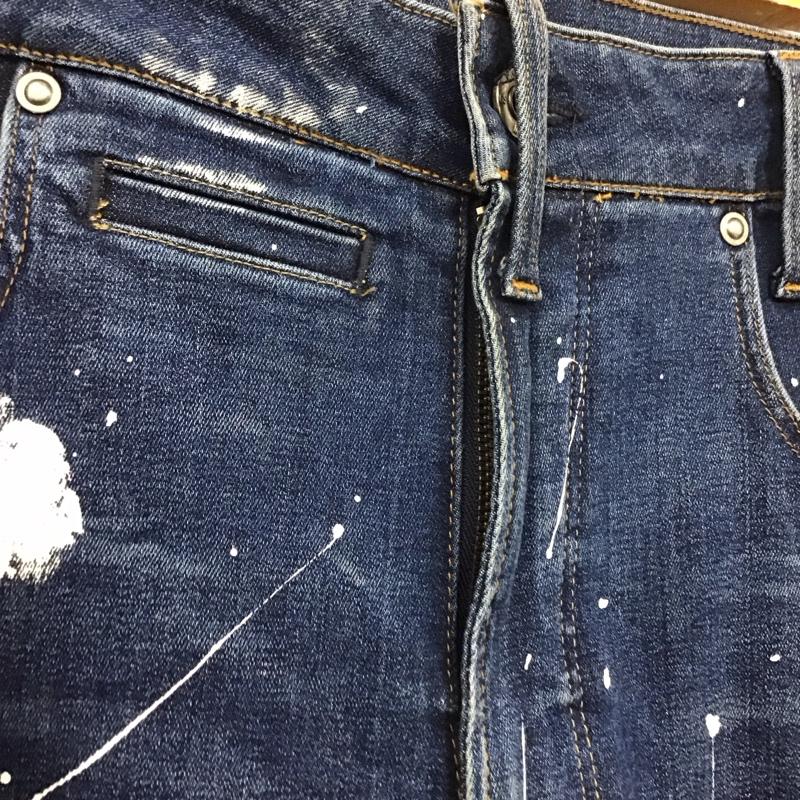 ジースターロゥ G-STAR RAW パンツ デニム、ジーンズ デニムパンツ スリムパンツ ストレッチパンツ ジーンズ 34 プリント インディゴ / インディゴ /  メンズ USED 古着 中古 10116621