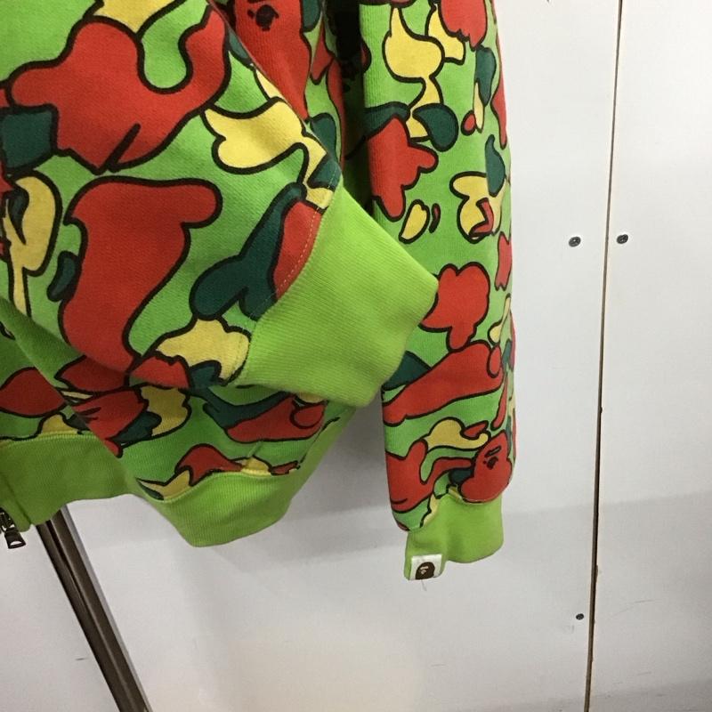 ベイプ BAPE パーカー 長袖 ジップアップパーカー 長袖パーカー フード付きパーカー プリントスウェット XL 総柄 マルチカラー / マルチカラー /  メンズ USED 古着 中古 10107408