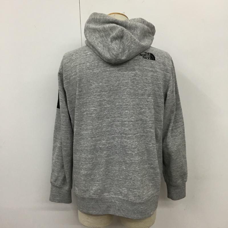 ザノースフェイス THE NORTH FACE パーカー 長袖 NT12037 スクエアロゴフルジップフーディ長袖パーカー スウェット M ロゴ、文字 灰 / グレー /  メンズ USED 古着 中古 10110097