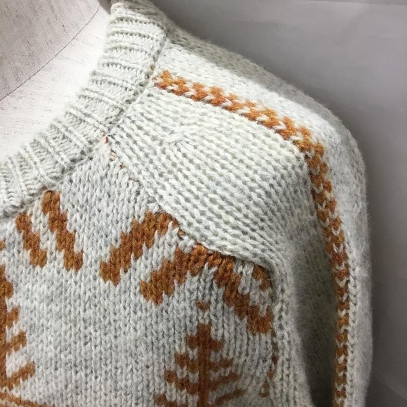 ムッシュー ラスネール MONSIEUR LACENAIRE ニット、セーター 長袖 長袖ニットカットソー ニット セーター クルーネックニット M 総柄 マルチカラー / マルチカラー /  メンズ USED 古着 中古 10113336