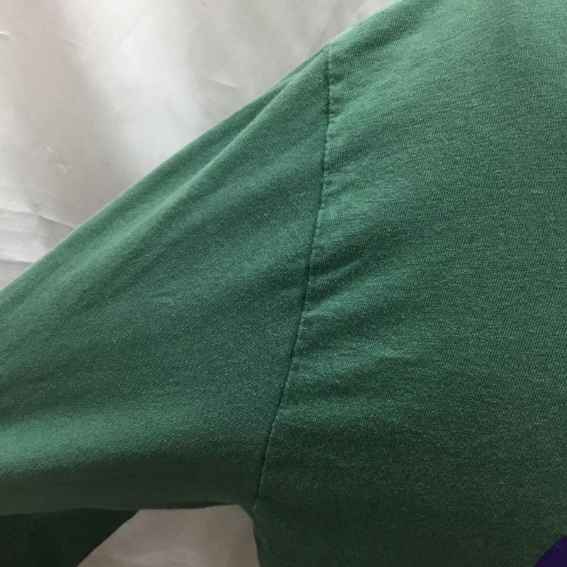 ナイキ NIKE カットソー 長袖 長袖カットソー クルーネックカットソー ロングスリーブカットソー プリントTシャツ XL ロゴ、文字 緑 / グリーン /  メンズ USED 古着 中古 10113288