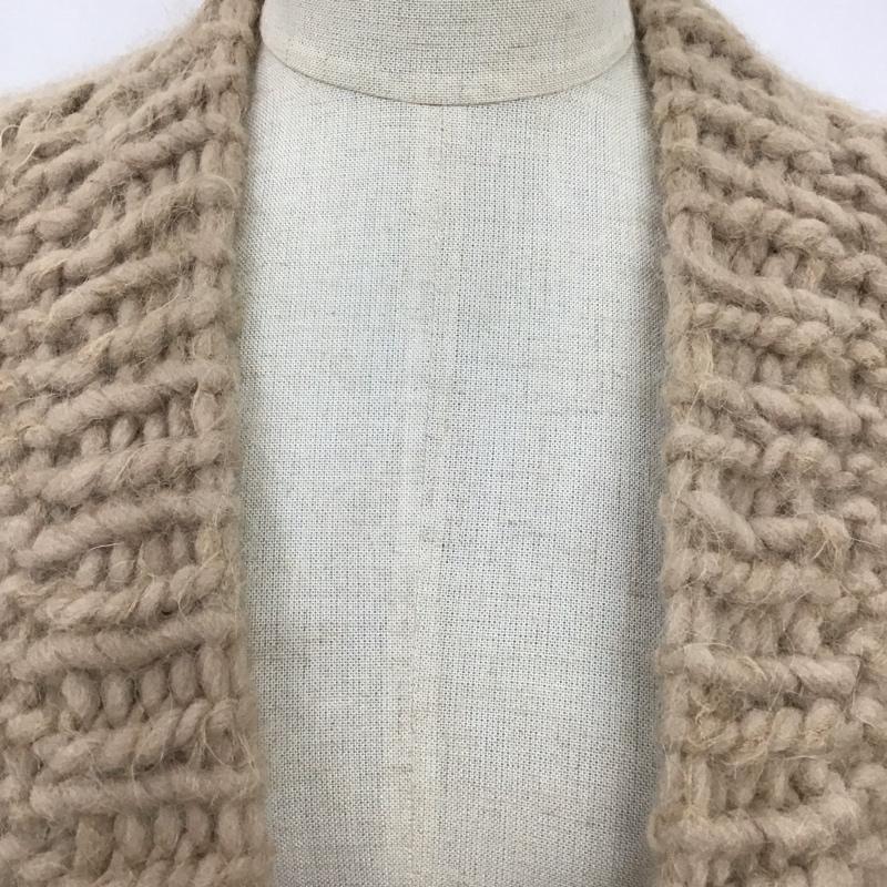 フリークスストア FREAK S STORE カーディガン 長袖 193-3310 nakayama con ペルーニット 厚手ニット 無地 茶 / ブラウン /  レディース USED 古着 中古 10124999