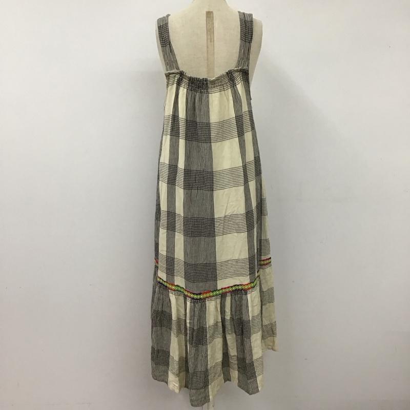ビームスボーイ BEAMS BOY ワンピース ロングスカート trepied ノースリーブ チェック 黒 / ブラック / X アイボリー / アイボリー /  レディース USED 古着 中古 10114029